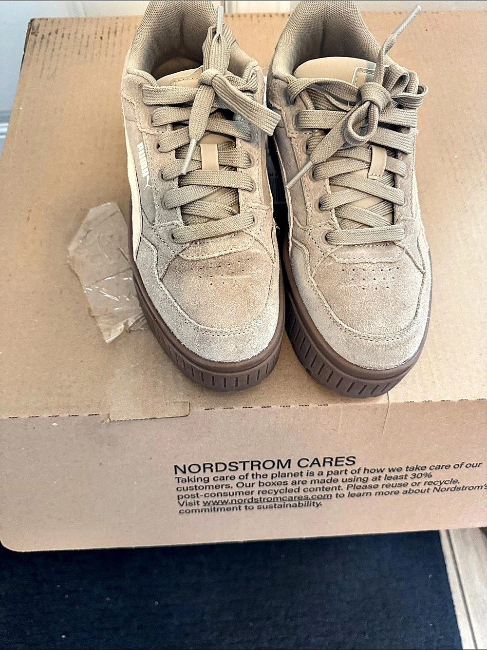 PUMA Caven Dime Suede Sneakers in Brown